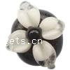 Flower Lampwork Beads, 4-petal, 12x10mm, Sold by PC