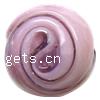 Handmade Lampwork Beads, Round shape, with swirl design, more colors for choice, 16mm, Sold by PC