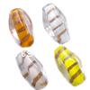 Gold Sand Lampwork Beads, Oval, more colors for choice, 17x10mm, Sold by PC