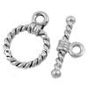Zinc Alloy Toggle Clasp, Round, single-strand & twist cadmium free  Approx 2mm, US Ring 