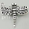 Thailand Sterling Silver Pendants, Dragonfly Approx 2mm 