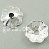 Sterling Silver Bead Caps, 925 Sterling Silver, Flower, plated Approx 0.5mm 