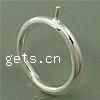 Sterling Silber Ring Halterung, 925 Sterling Silber, plattiert, keine, 16x21mm, Bohrung:ca. 12mm, Größe:5.5, verkauft von PC