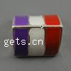 Enamel Zinc Alloy European Beads, Triangle, plated, large hole Approx 6mm 