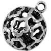 Zinc Alloy Hollow Pendants, Round, plated 18mm Approx 2mm 