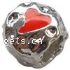 Enamel Zinc Alloy European Beads, Drum, plated, without troll & large hole nickel, lead & cadmium free Approx 5mm 