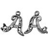 Zinc Alloy Pendant Rhinestone Setting, Letter A, plated Approx 1mm 