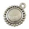 Zinc Alloy Tag Charm, Flat Round, plated Approx 2mm 