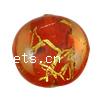 Gold Sand Lampwork Beads, Flat Round Approx 2mm 