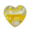 Innerer Twist Lampwork Perlen, Herz, innen Twist, keine, 23x13mm, Bohrung:ca. 2mm, 1000PCs/Tasche, verkauft von Tasche