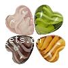 Perles de Murano à torsion intérieure, chalumeau, coeur, spiralé intérieurement, plus de couleurs à choisir Environ 2mm, Vendu par PC