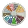 Lentejuelas plásticas, Plástico, Estrella, color mixto, 66x12mm, Vendido por Caja