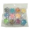 Plastic Sequin Beads, Flower, mixed colors 