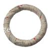 Woven Linking Rings, with Cloth & Wood, Donut Approx 32mm 