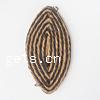 Kraft Paper Woven Beads, Horse Eye, woven pattern Approx 3mm 