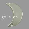 Plated Acrylic Connector, Moon, 1/1 loop Approx 3mm 
