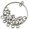 Zinc Alloy Chandelier Components, Flat Round, plated, 1/5 loop Approx 2mm [