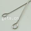 Stainless Steel Eyepins, 316 Stainless Steel, original color Approx 