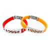Silicone Stainless Steel Bracelets, stainless steel clasp Inch 