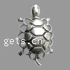 Animal Zinc Alloy Connector, Turtle, plated, multi loops Approx 3mm 