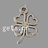 Zinc Alloy Clover Pendant, Four Leaf Clover, plated Approx 1.5mm 
