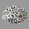 Zinc Alloy Hollow Beads, Oval, plated Approx 3mm 