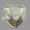Zinc Alloy Heart Beads, plated, faceted cadmium free Approx 1mm, Approx 