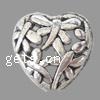 Zinc Alloy Hollow Beads, Heart, plated Approx 2mm 