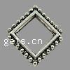 Zinc Alloy Frame Beads, Rhombus, plated cadmium free Approx 1mm, Approx 