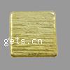 Zinc Alloy Flat Beads, Square, plated, textured Approx 1mm, Approx 