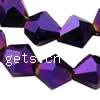 Bicone Crystal Beads, plated, 6mm Approx 1mm Approx 18 Inch  