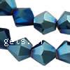 Bicone Crystal Beads, plated, faceted, 6mm Approx 1mm Approx 12 Inch  