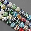 Plated Lampwork Beads, Heart, mixed colors Approx 2mm .5 Inch 