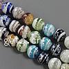 Plated Lampwork Beads, Round, mixed colors, 14mm Approx 2mm Inch 