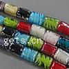 Plated Lampwork Beads, Rectangle, inner twist, mixed colors Approx 2mm .5 Inch 
