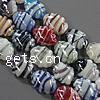 Plated Lampwork Beads, Oval, mixed colors Approx 2mm .5 Inch 