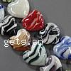 Plated Lampwork Beads, Heart, mixed colors Approx 2mm .5 Inch 