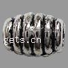 Zinc Alloy Corrugated Beads, Oval, plated cadmium free Approx 1mm 