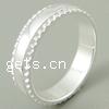 Cubic Zirconia anillo de dedo de plata esterlina, plata de ley 925, chapado, con circonia cúbica, más colores para la opción, 5mm, agujero:aproximado 17.5mm, tamaño:7, Vendido por UD