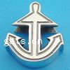 No Troll Thailand Sterling Silver European Beads, Anchor, without troll Approx 5mm 
