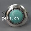 Turquoise Zinc Alloy Bangle, with turquoise Approx 