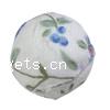 Cloth Woven Beads, with Plastic, Round, with flower pattern 18mm Approx 3mm 