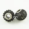 Iron European Beads, Round, plated, colorful plated & corrugated 16mm Approx 8mm 