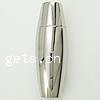 Round Stainless Steel Magnetic Clasp, Tube, plated, Customized Approx 5mm 