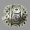 Zinc Alloy Jewelry Beads, Oval, plated cadmium free Approx 1.5mm 