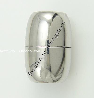 Round Stainless Steel Magnetic Clasp, Drum, plated, Customized, more colors for choice, 12x8mm, Hole:Approx 3mm, Sold By PC