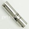 Stainless Steel Bayonet Clasp, with Rubber, Tube, plated, Customized Approx 2mm 