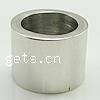 Abalorio separador tubo de acero inoxidable, Modificado para requisitos particulares, color original, 13x10mm, agujero:aproximado 9mm, Vendido por UD
