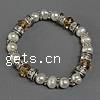 Glass Pearl Jewelry Bracelets, Crystal, with pearl & Zinc Alloy, with rhinestone, 8-10mm .5 Inch 
