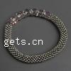 Zinc Alloy Crystal Bracelets, with Crystal, faceted, 8-9mm .5 Inch [